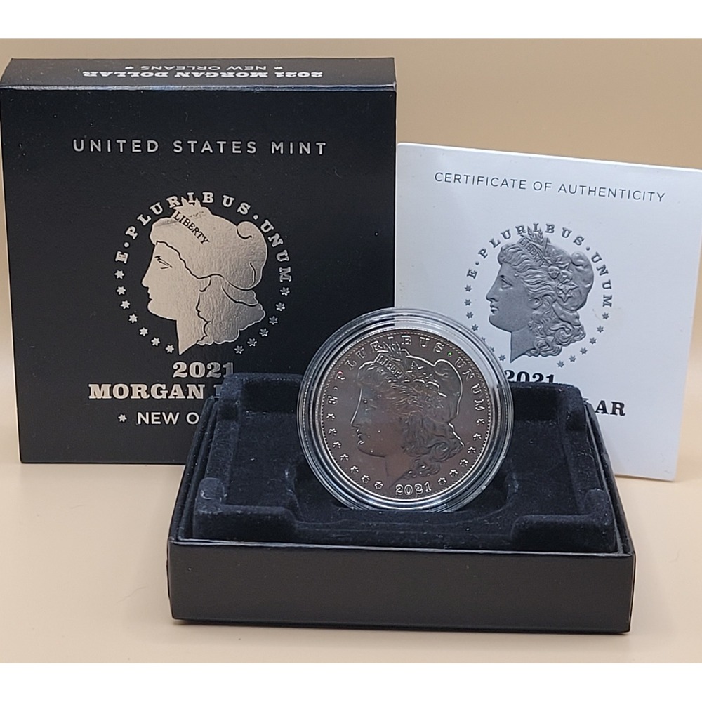 2021 O Morgan Silver Dollar New Orleans US Mint with Box & COA